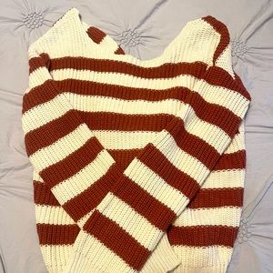 BOUTIQUE | Off the shoulder striped sweater